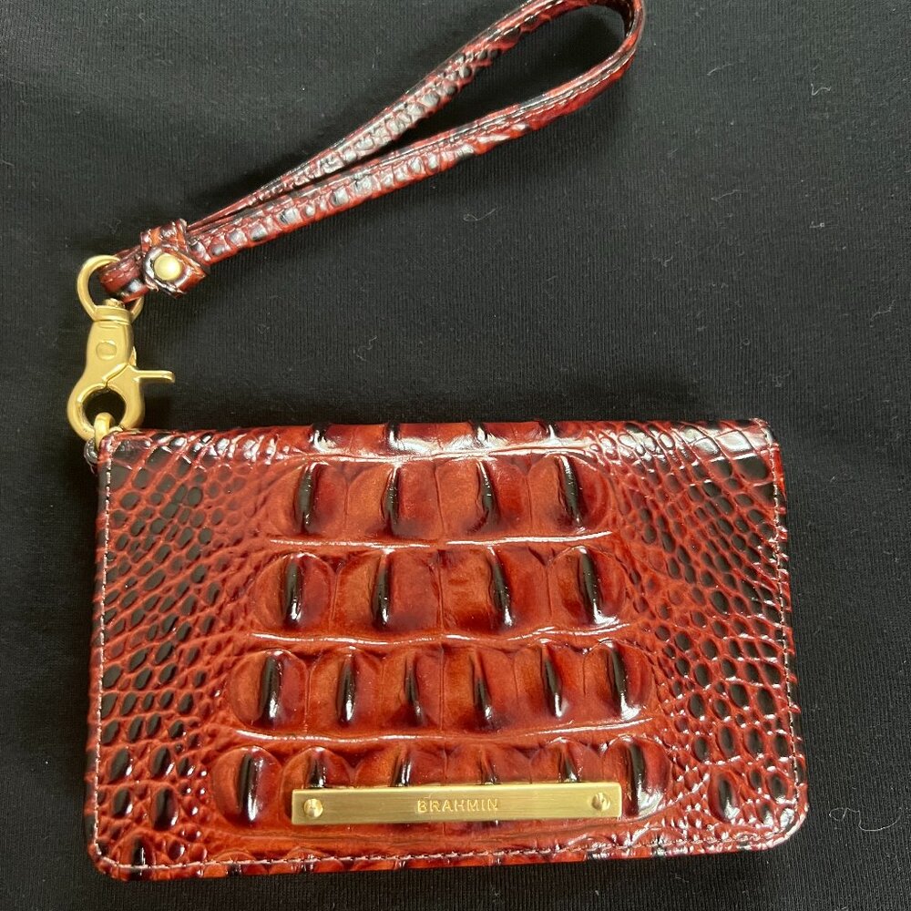 Brahmin Embossed Croc Debi wallet/wristlet